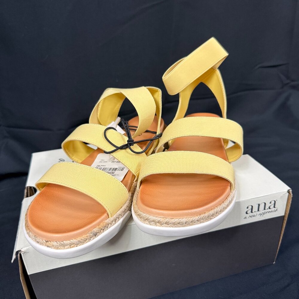 Yellow Platform Sandals | Espadrille Style | Size 7.5